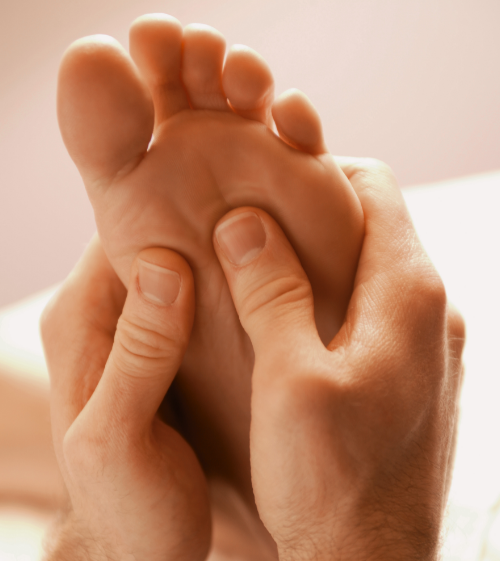 Foot reflexology treatment